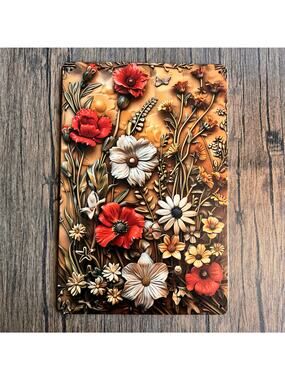 Wall Hanging Sign Metal Sign Flowers Poppy Daisy Daisies Gift NEW FAST SHIP
